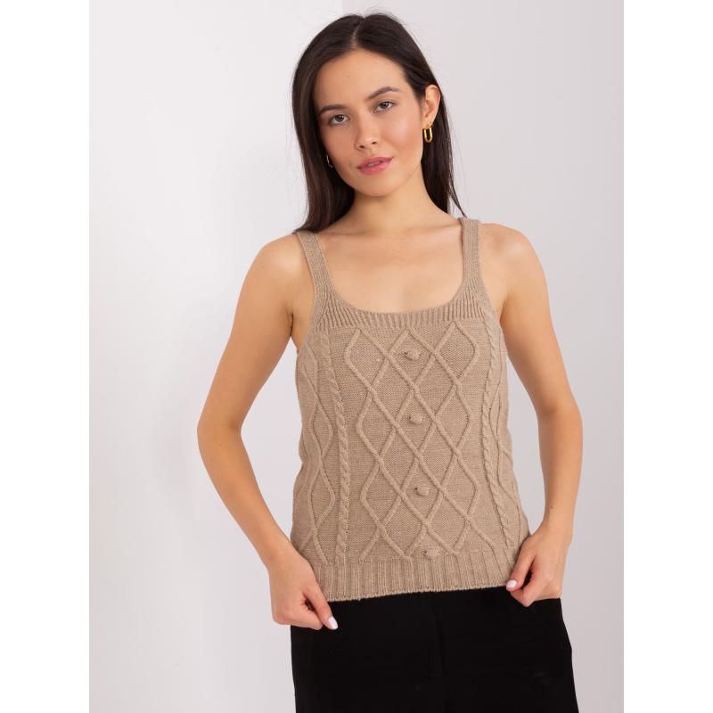 Dámský komplet se svetrem KINNT tmavě béžový  