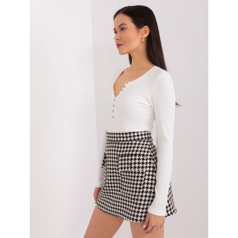 Dámská halenka s knoflíky u výstřihu BASIC FEEL GOOD ecru