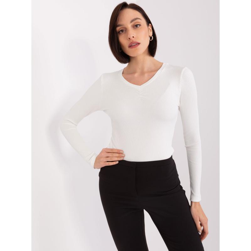Dámská halenka s dlouhým rukávem BASIC FEEL GOOD ecru