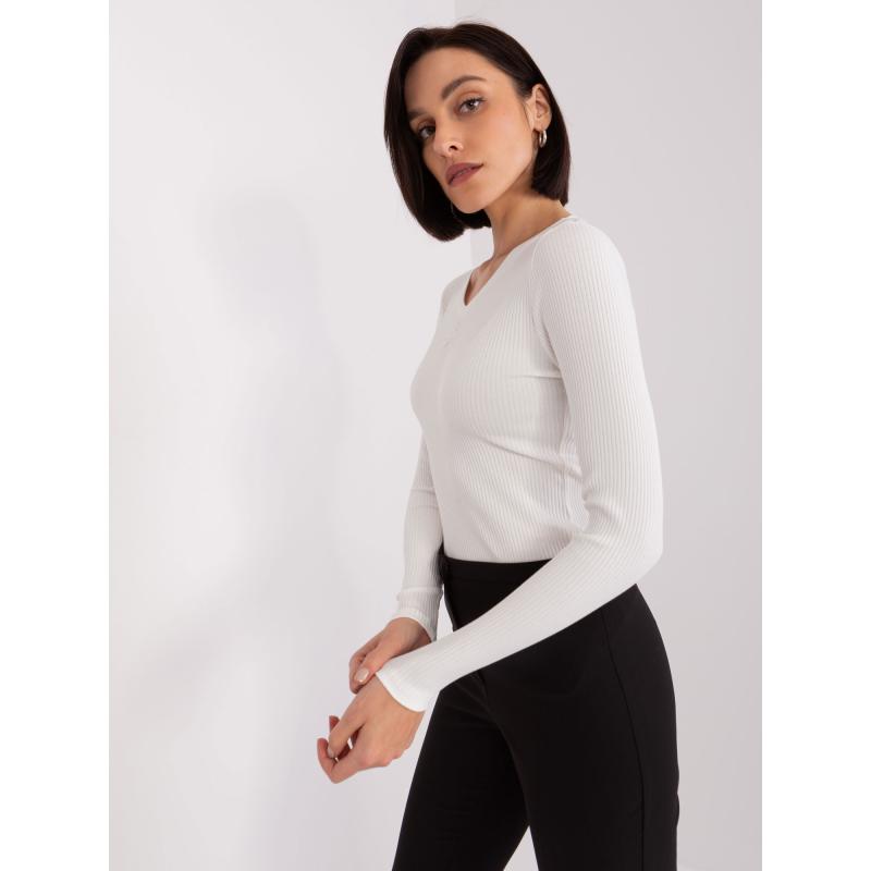 Dámská halenka s dlouhým rukávem BASIC FEEL GOOD ecru