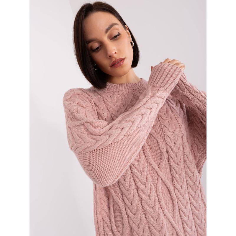 Dámské šaty s dlouhým rukávem HAID světle růžové