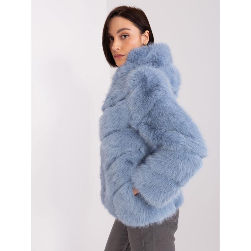 Dámská bunda z ekokůže ADELL modrá 