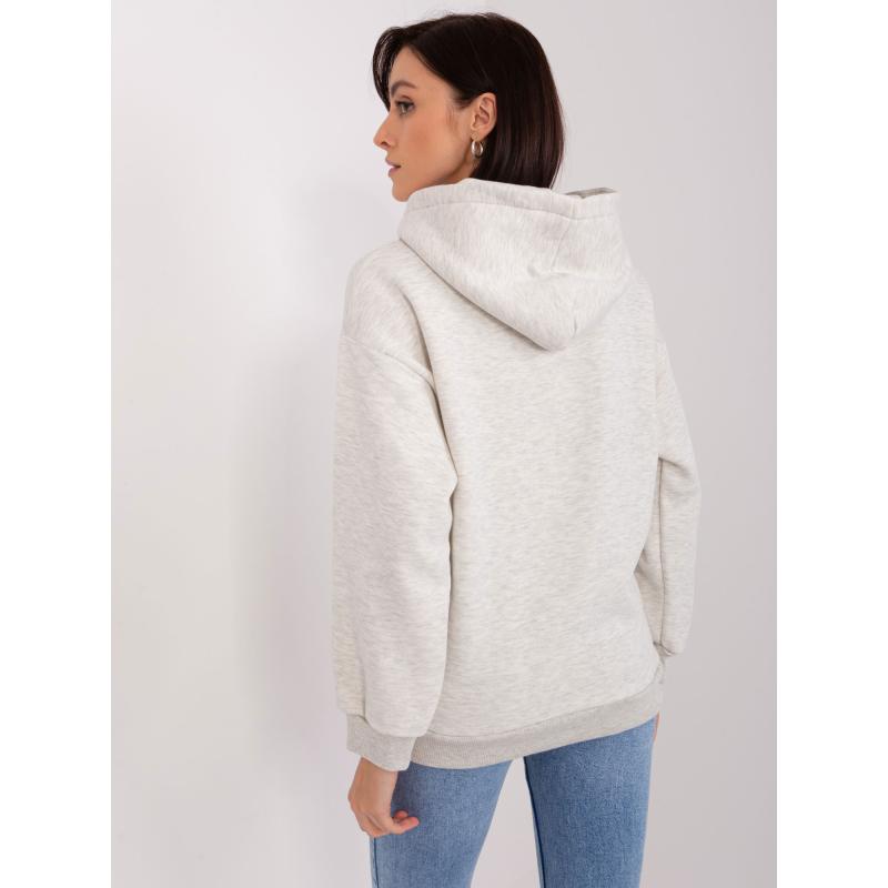 Dámská mikina s kapucí ADINA světle šedá 