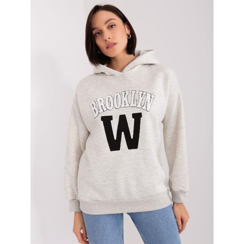 Dámská mikina s kapucí ADINA světle šedá 