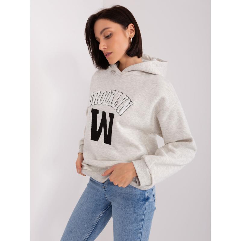 Dámská mikina s kapucí ADINA světle šedá 