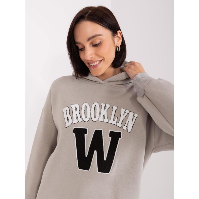 Női kapucnis pulóver ADLETA szürke