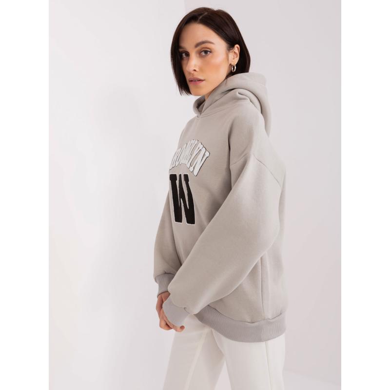 Női kapucnis pulóver ADLETA szürke