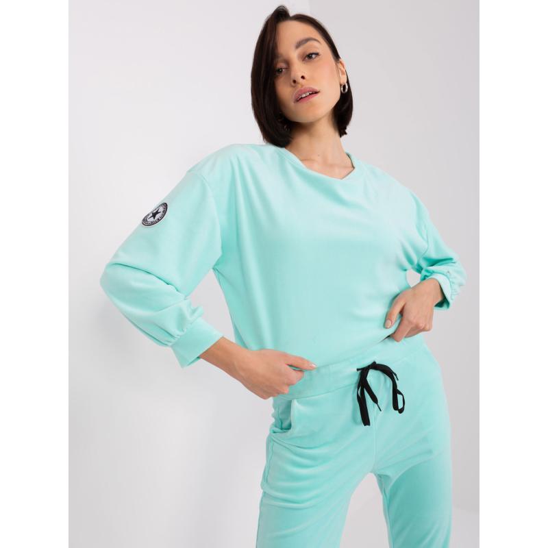 Női kapucnis pulóver szett ADUSA mentazöld