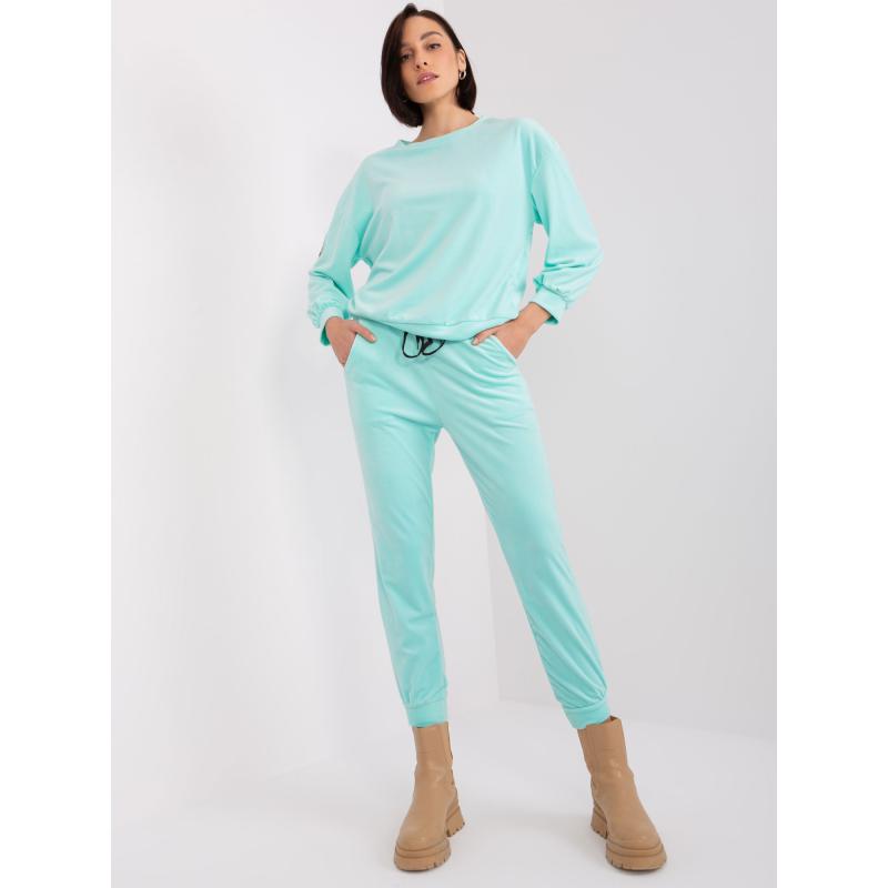 Női kapucnis pulóver szett ADUSA mentazöld