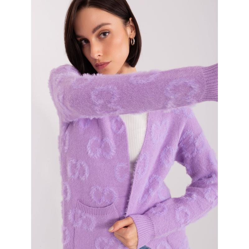 Női pulóver zsebekkel ALEBRA lila