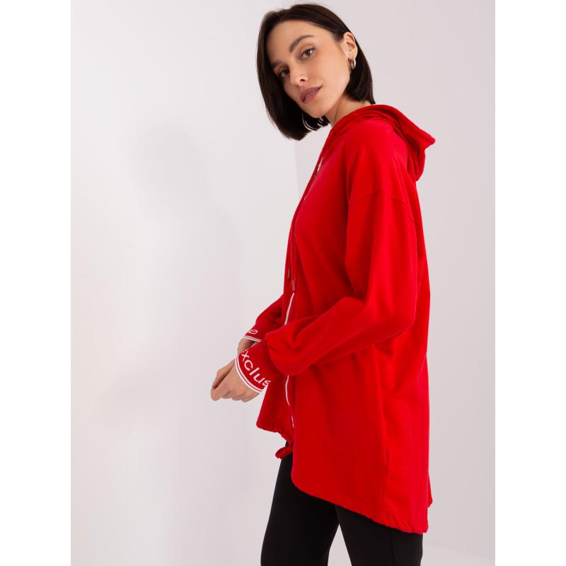 Dámská mikina na zip s kapucí ALINA červená