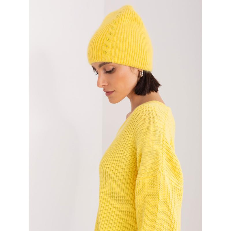 Női kötött sapka AMAILAI sárga