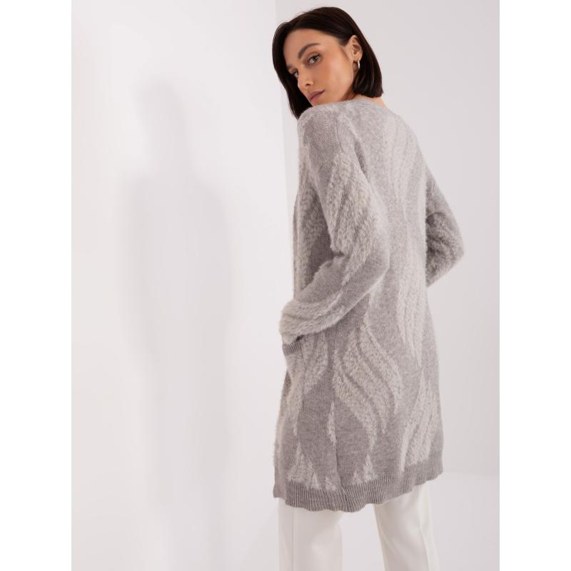 Dámský svetr s měkkým vzorem AMAL šedý 