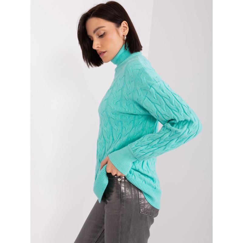 Dámský svetr s rolákem STACEY mátový  