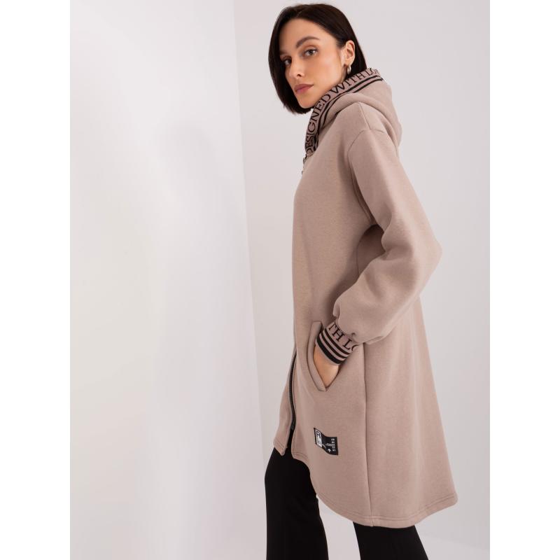 Női pulóver AYSA sötét bézs színű