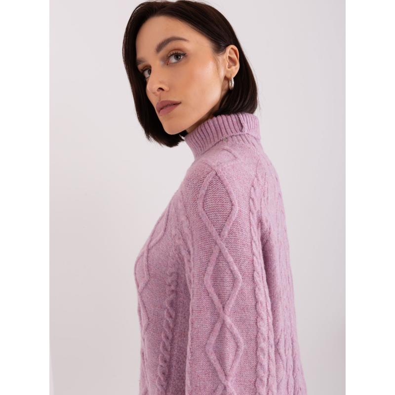 Dámský svetr kostkovaný ATINA fialový 