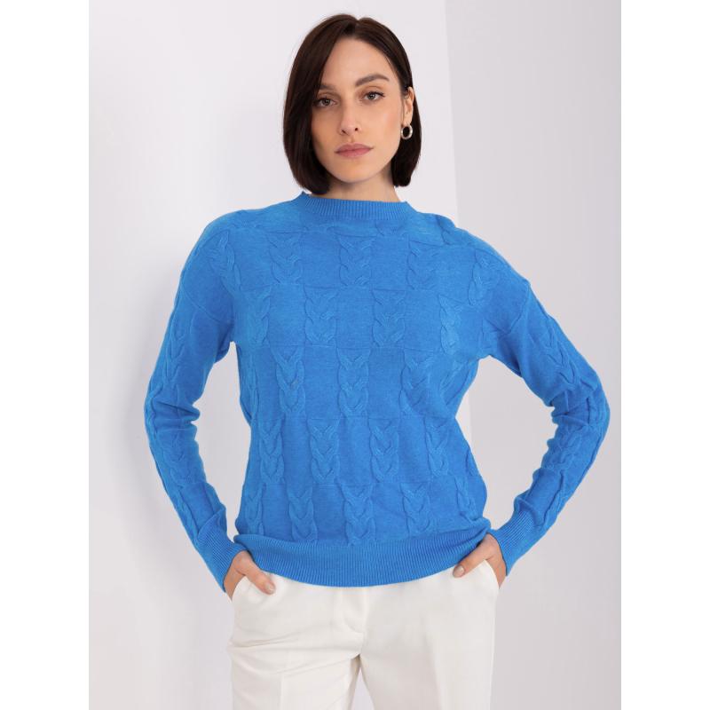 Dámský svetr ze směsi viskózy ASTA modrý 