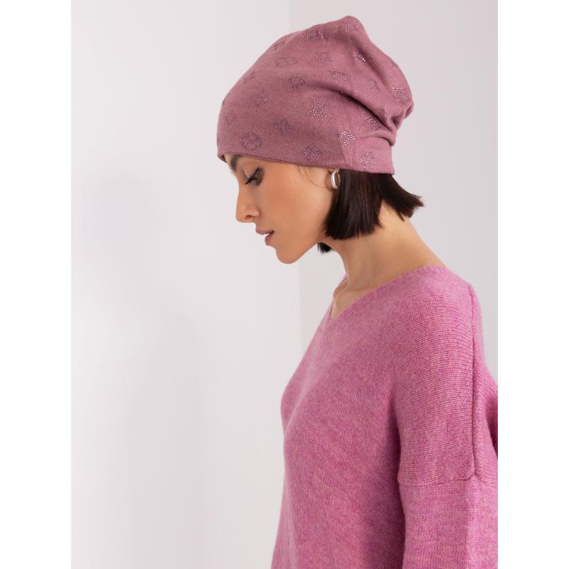 Dámská čepice s kašmírem PINA fialová