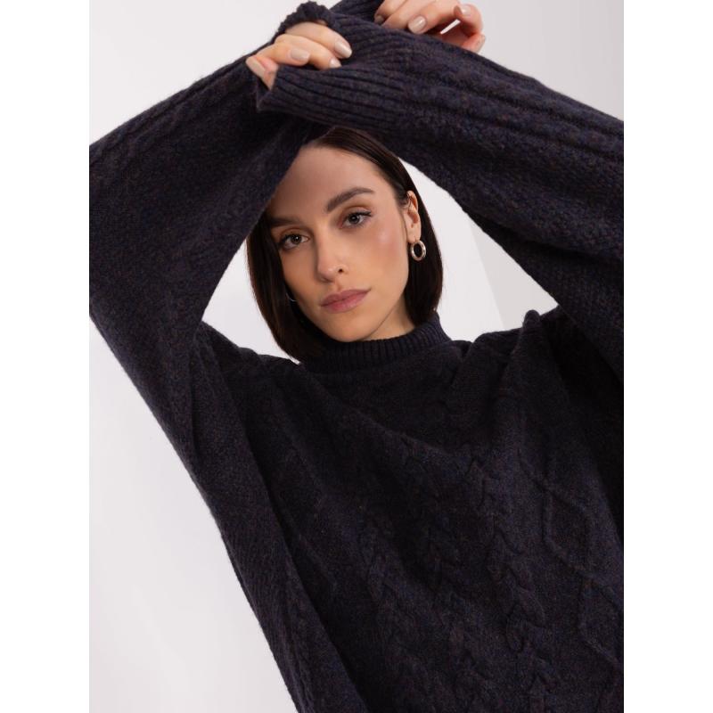 Dámský svetr s náplety LETTA černý