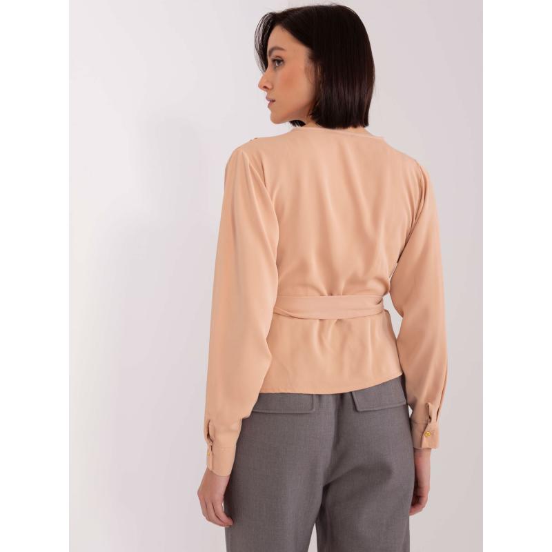 Női blúz nyakkendővel ANTULA barna