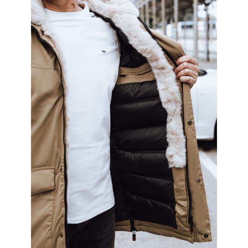 Pánská zimní bunda ORA tmavě béžová