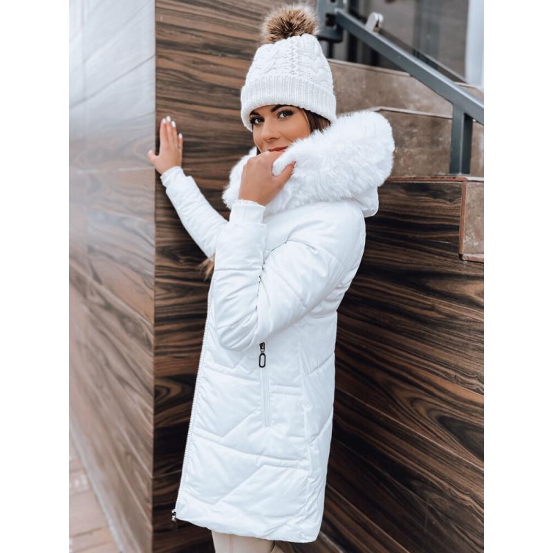 Női steppelt télikabát NEXUS fehér