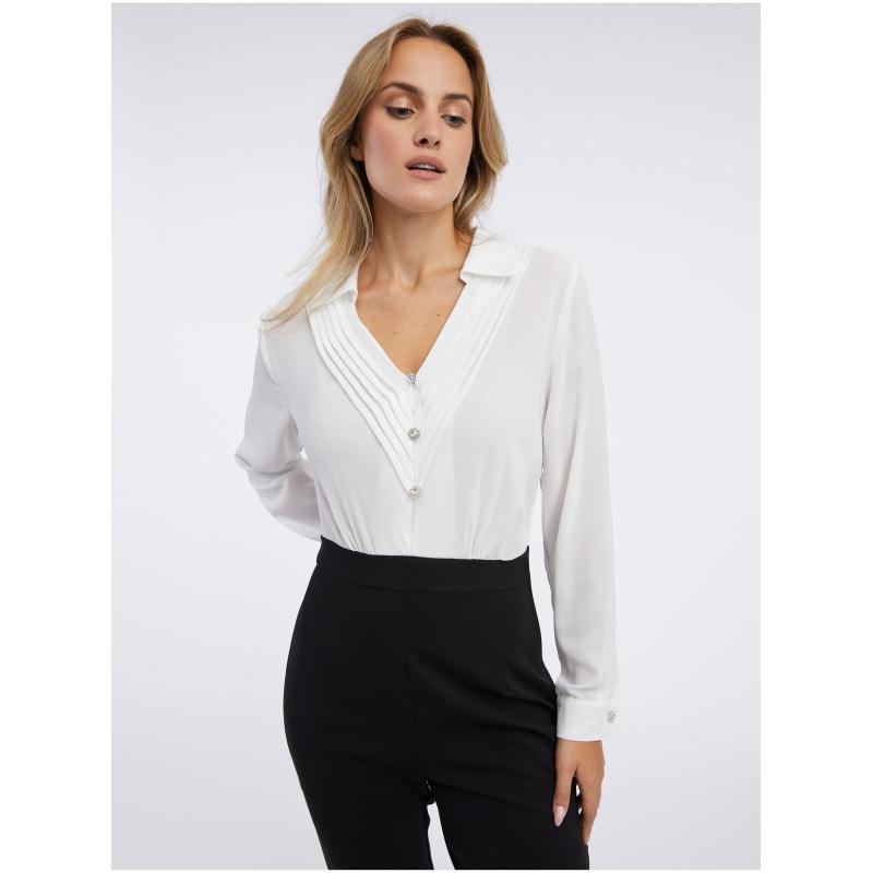 Fekete-fehér női kezeslábas