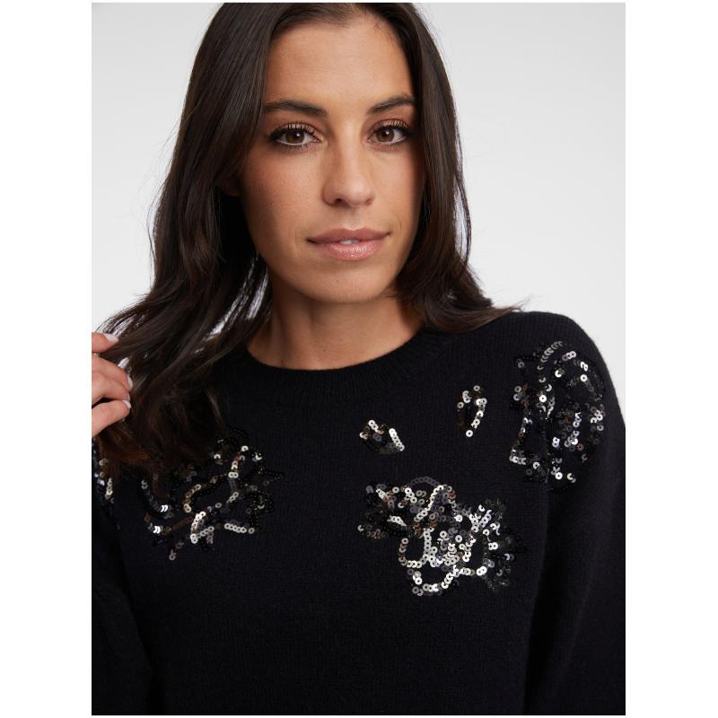 Čierny dámsky sveter