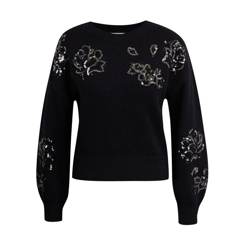 Čierny dámsky sveter