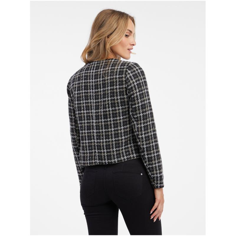 Černé dámské vzorované sako