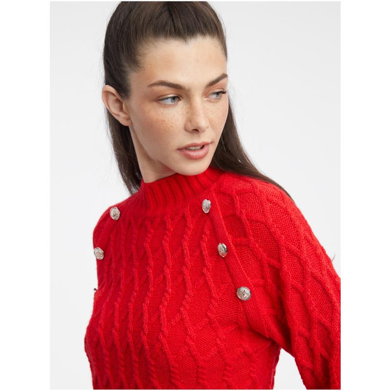 Červený dámský svetr