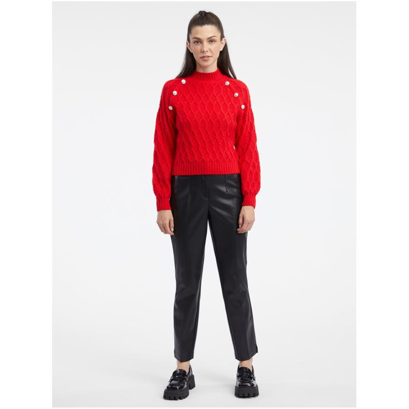 Červený dámský svetr