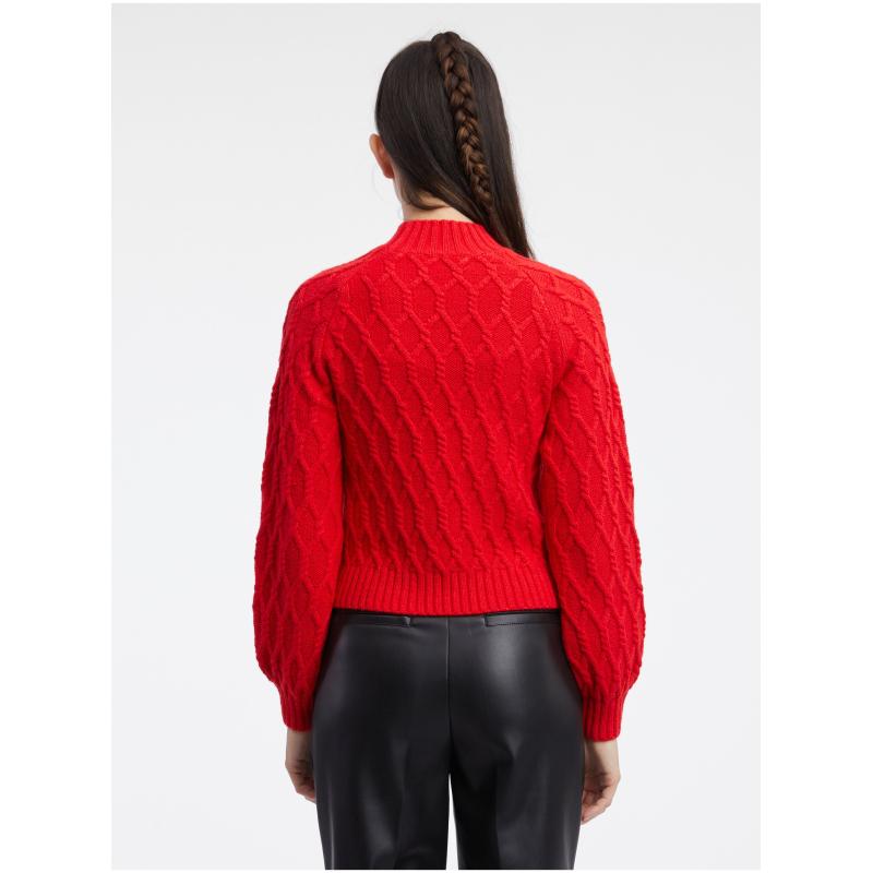 Červený dámský svetr