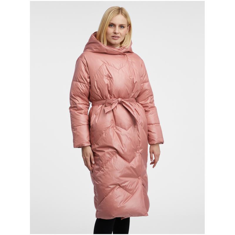Régi rózsaszín női pehelykabát