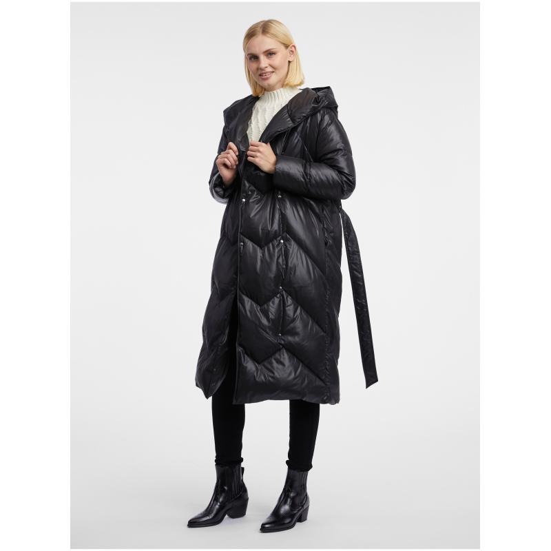 Fekete női pehelykabát
