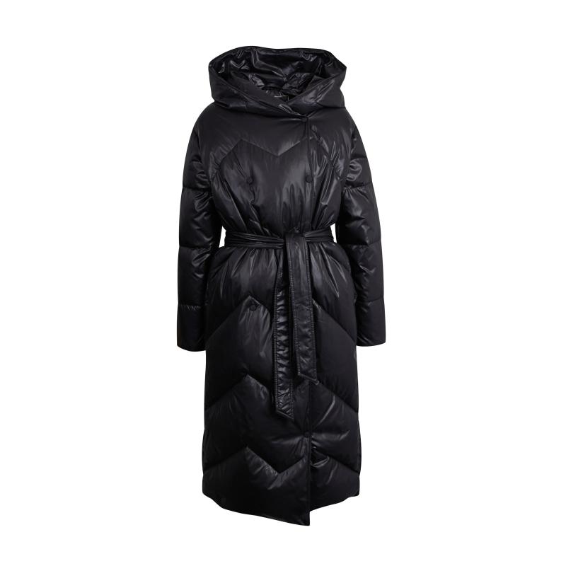 Fekete női pehelykabát