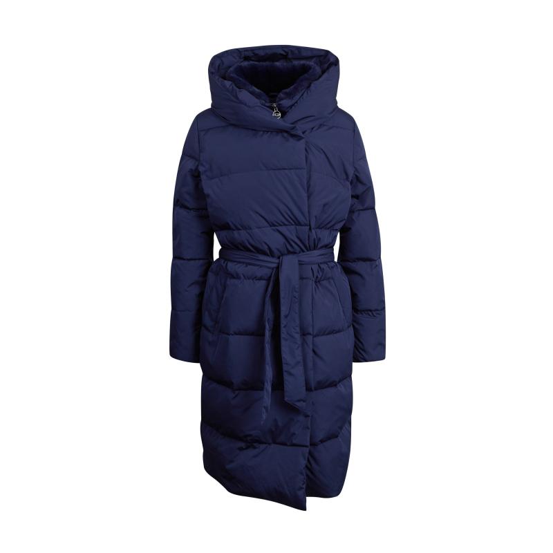 Sötétkék női pehelykabát