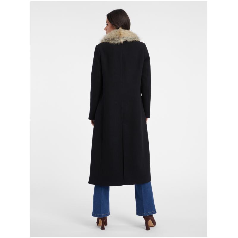 Fekete női gyapjúkabát