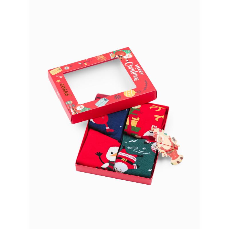 Pánské ponožky X-mas box U408 mix 4-pack
