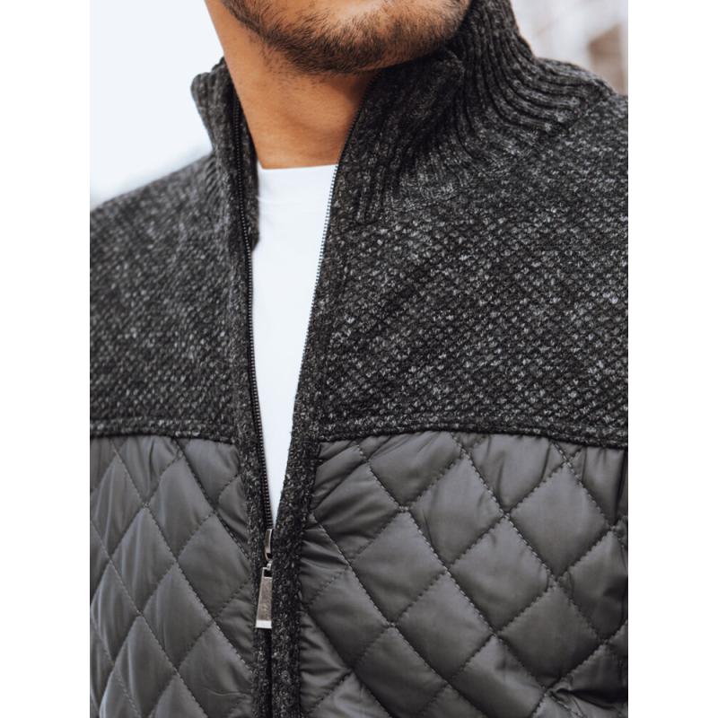 Pánská prošívaná bunda OPA tmavě šedá