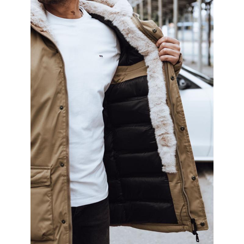 Pánská zimní bunda DISS tmavě béžová