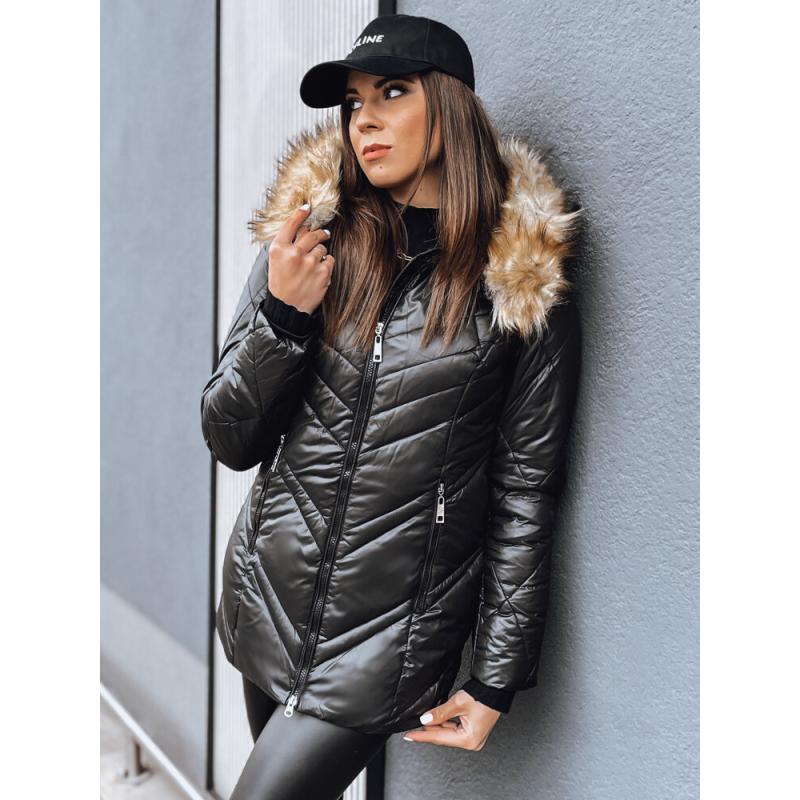 Dámska prešívaná zimná bunda SOLARIS čierna