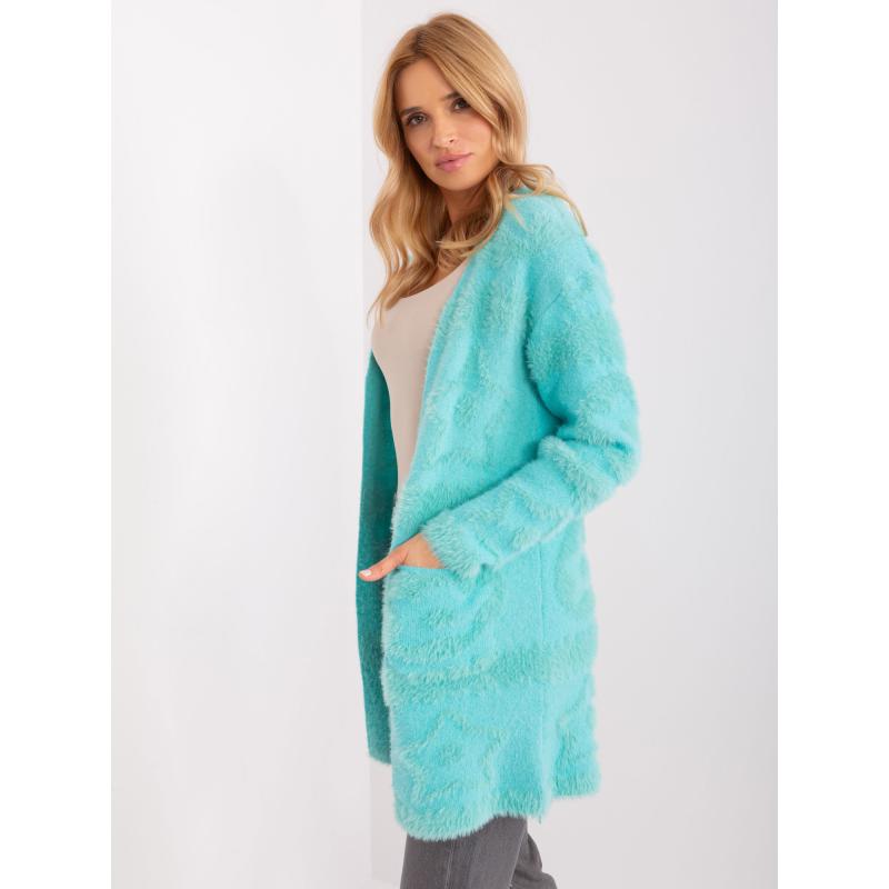 Női pulóver zsebekkel ACHILEAS menta