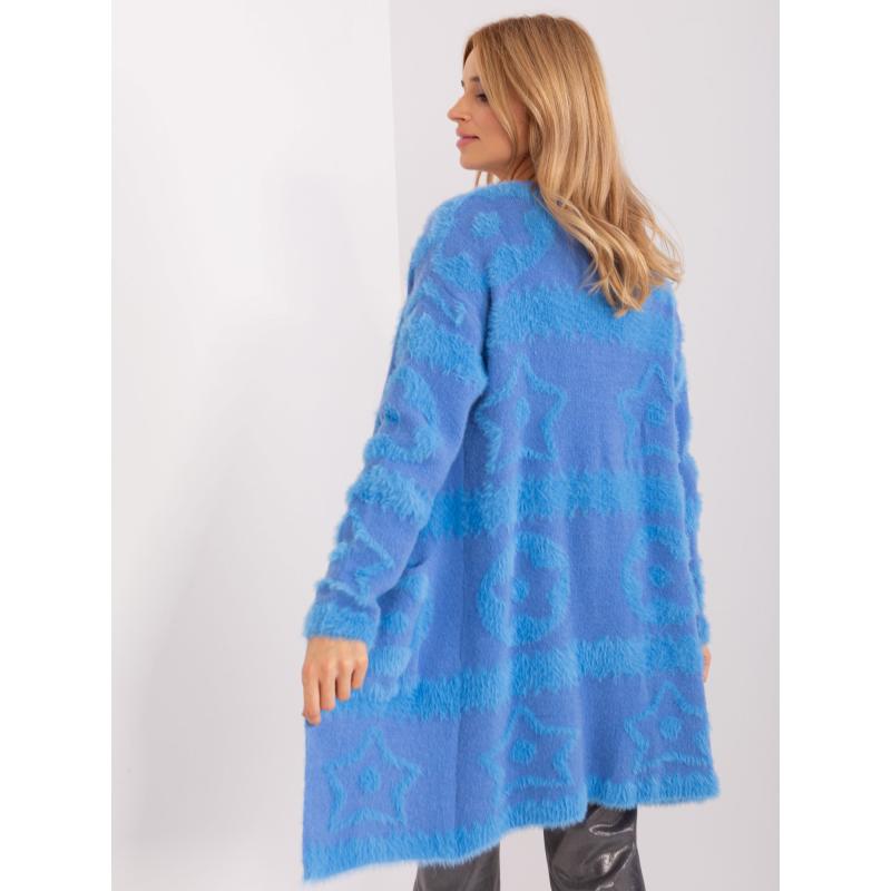 Dámský vzorovaný kardigan ADEL modrý 