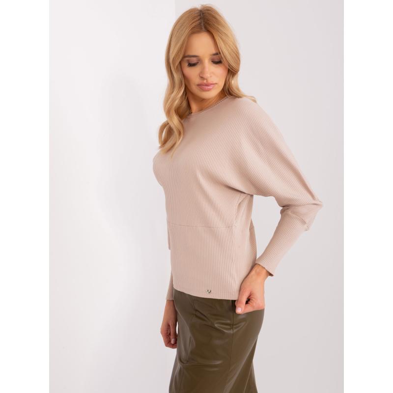 Dámská halenka pruhovaná BASIC FEEL GOOD béžová 