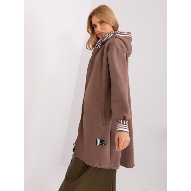 Női zsebes kardigán ADIL barna