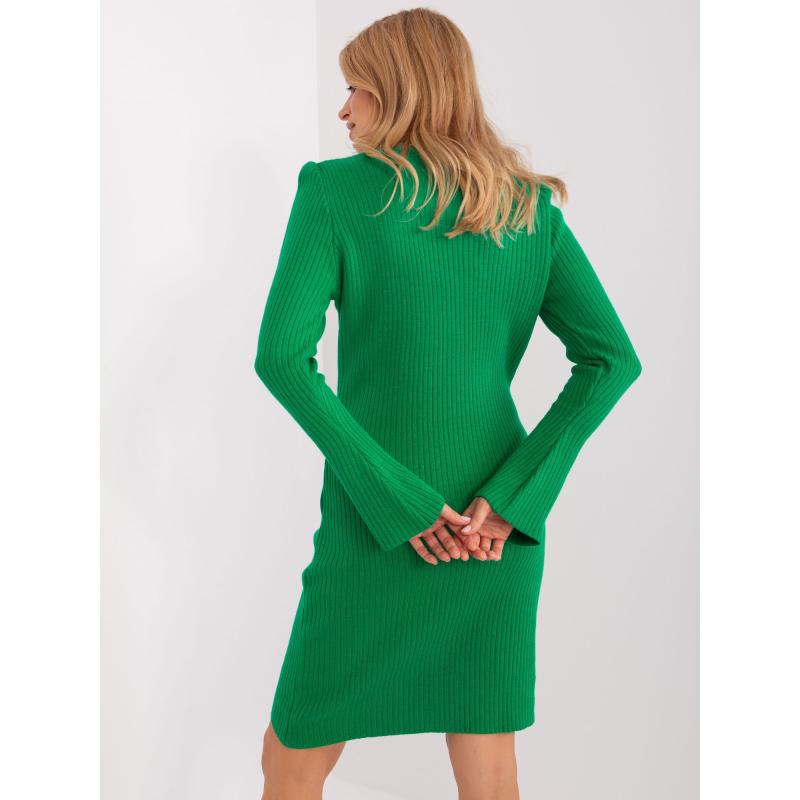 Dámské šaty se zvonovými rukávy ALFONZA zelené 