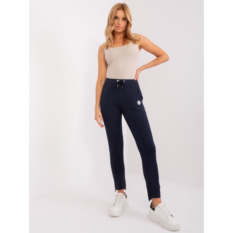 Női egyenes szárú melegítőnadrág ALJA tengerészkék