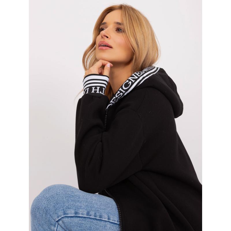 Dámská mikina na zip s kapucí ALLENA černá 