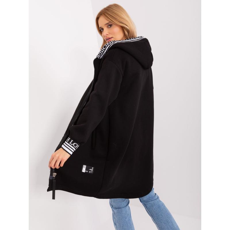 Dámská mikina na zip s kapucí ALLENA černá 
